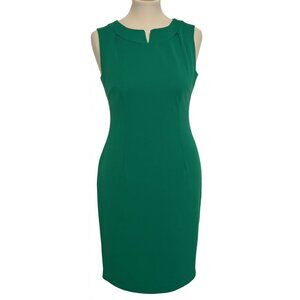 Calvin Klein Emerald Green Sleeveless Sheath Dress Size 10